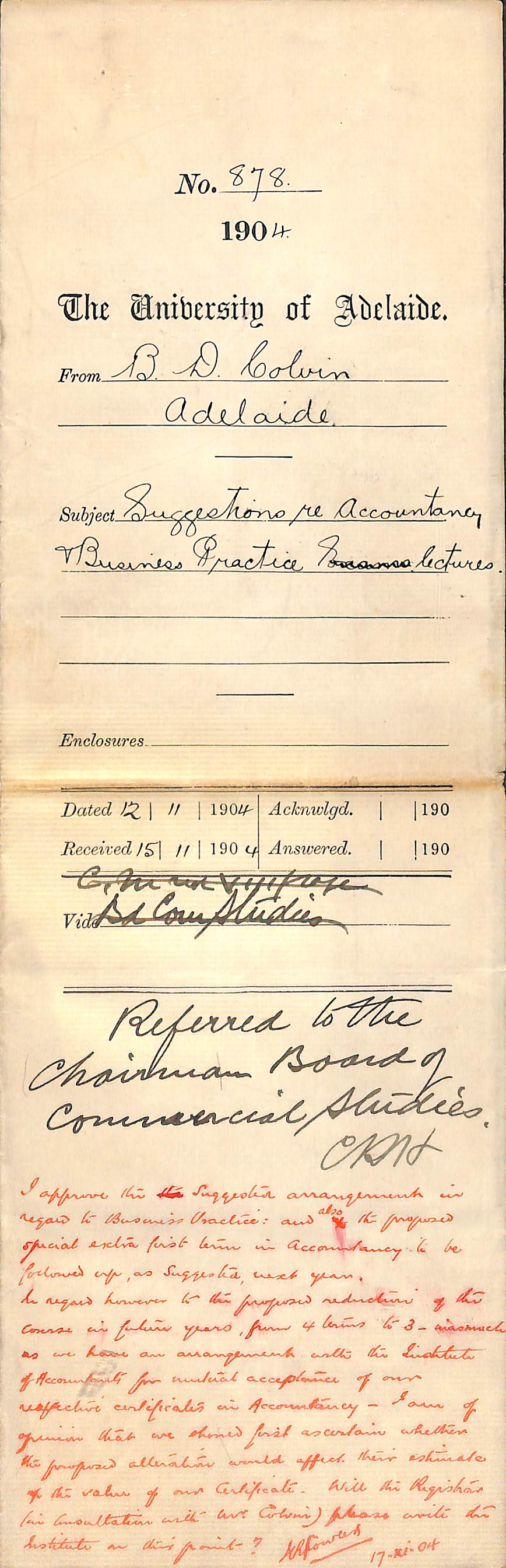 Suggestions re Accountancy - Business Practice Lectures