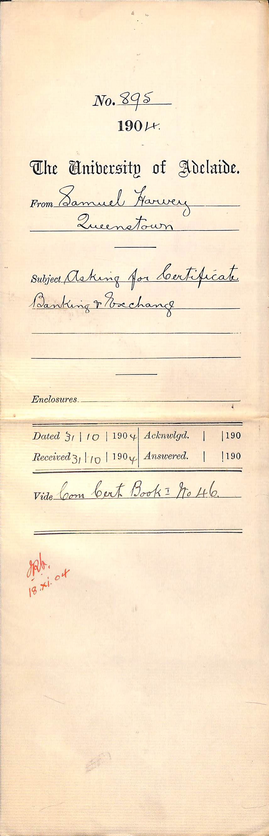 Asking for Certificate Banking and Exchange