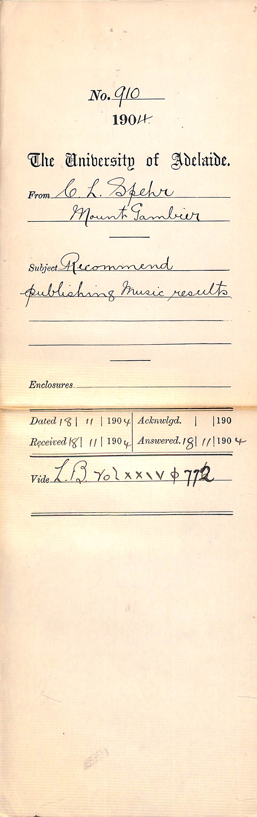 Recommend publishing Music results