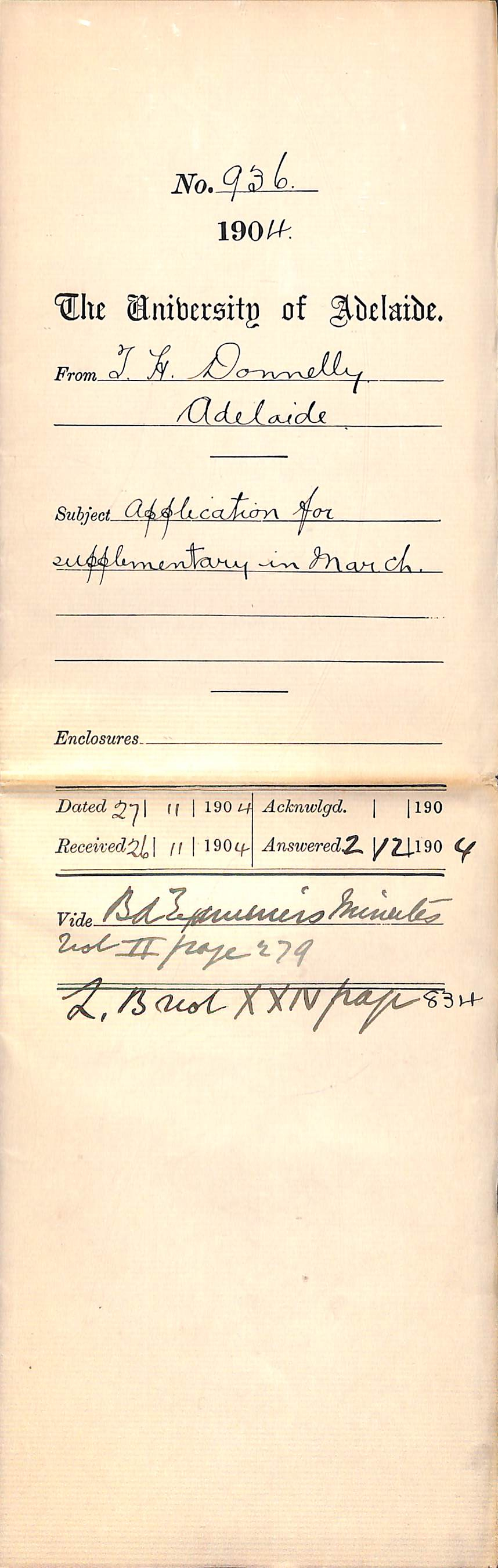 Application for Supplementary in March