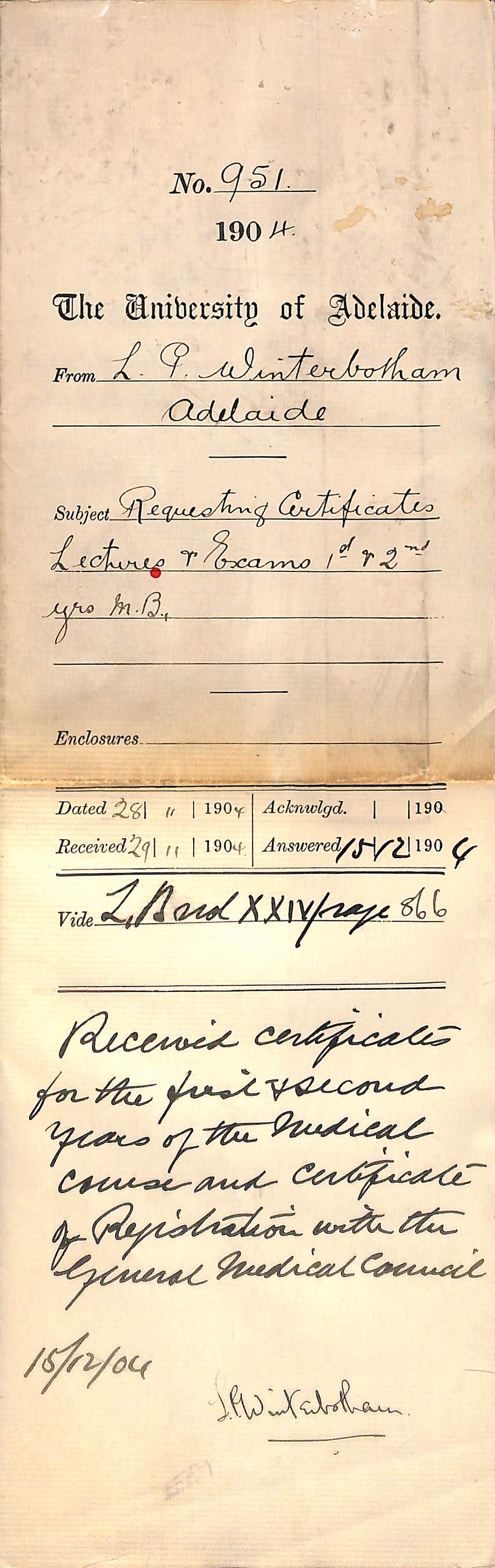 Requesting Certificates Lectures and Exams 1st and 2nd years M B