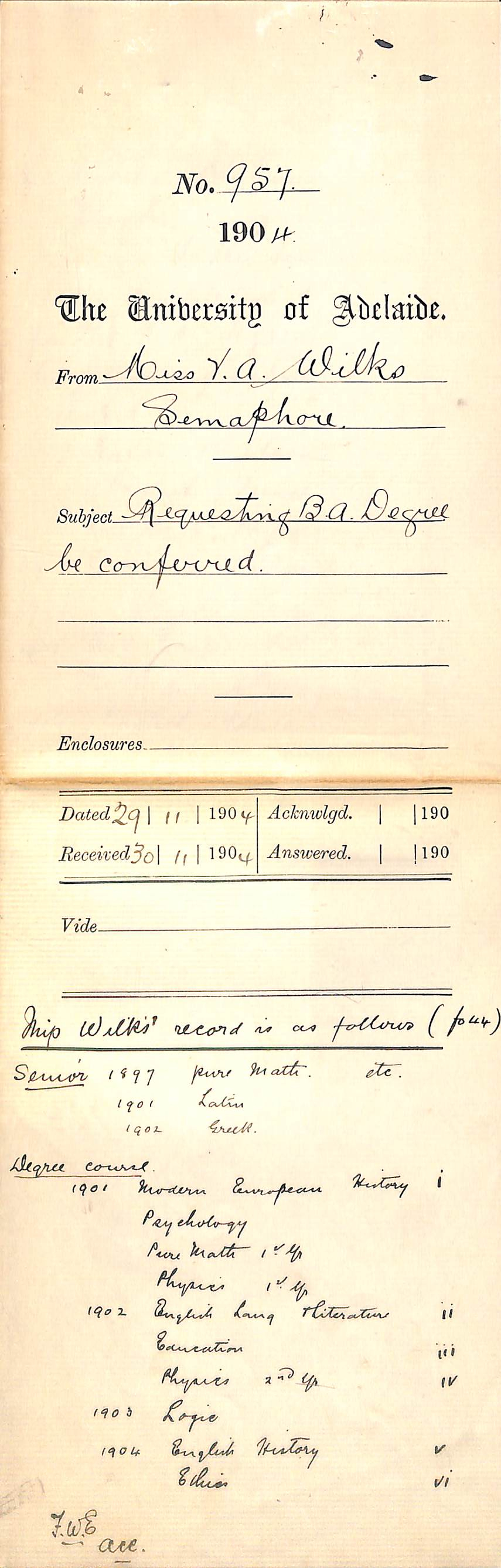 Requesting B A Degree be conferred