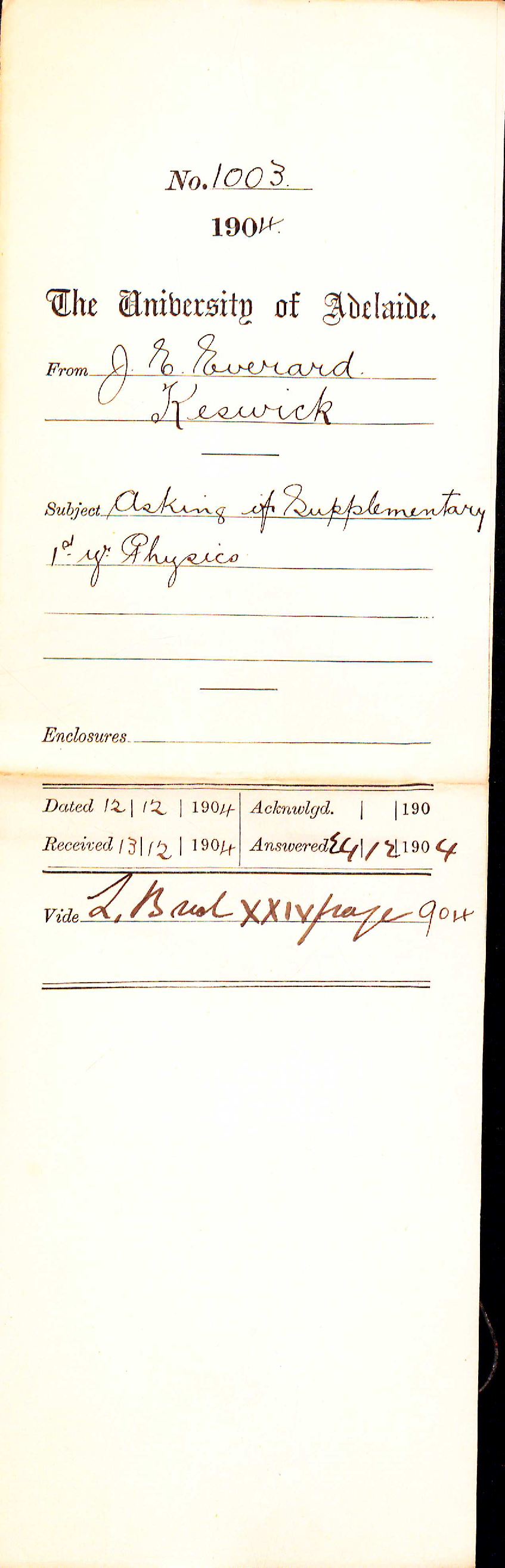 Asking if Supplementary 1st Year Physics