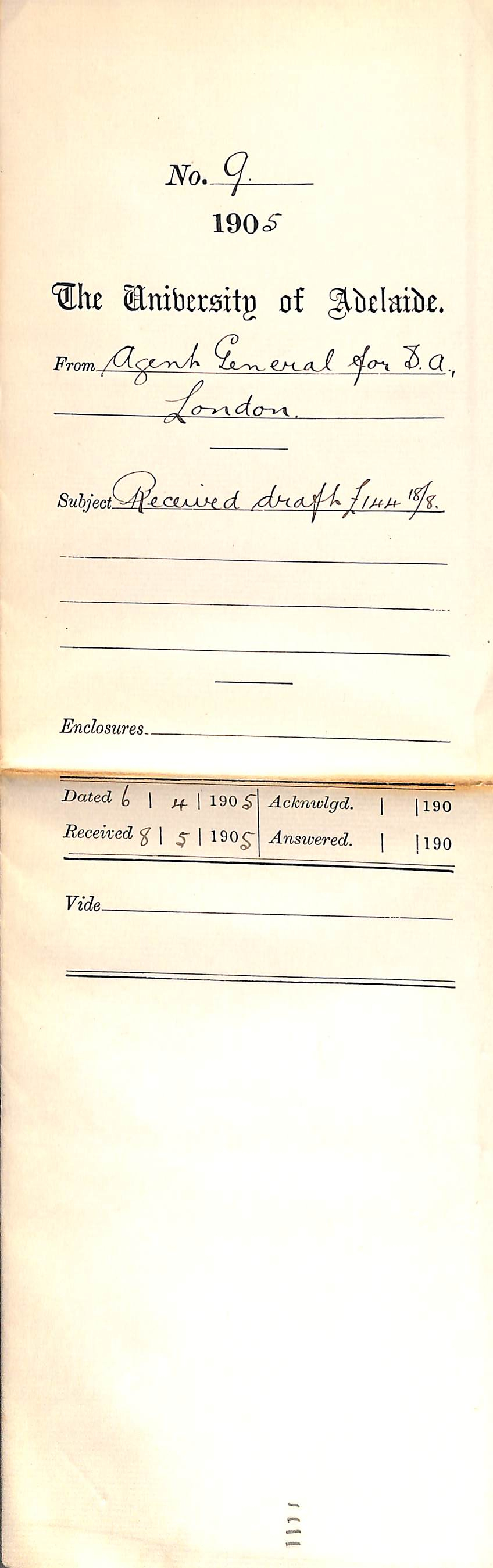 Received draft 144-18-8 pounds