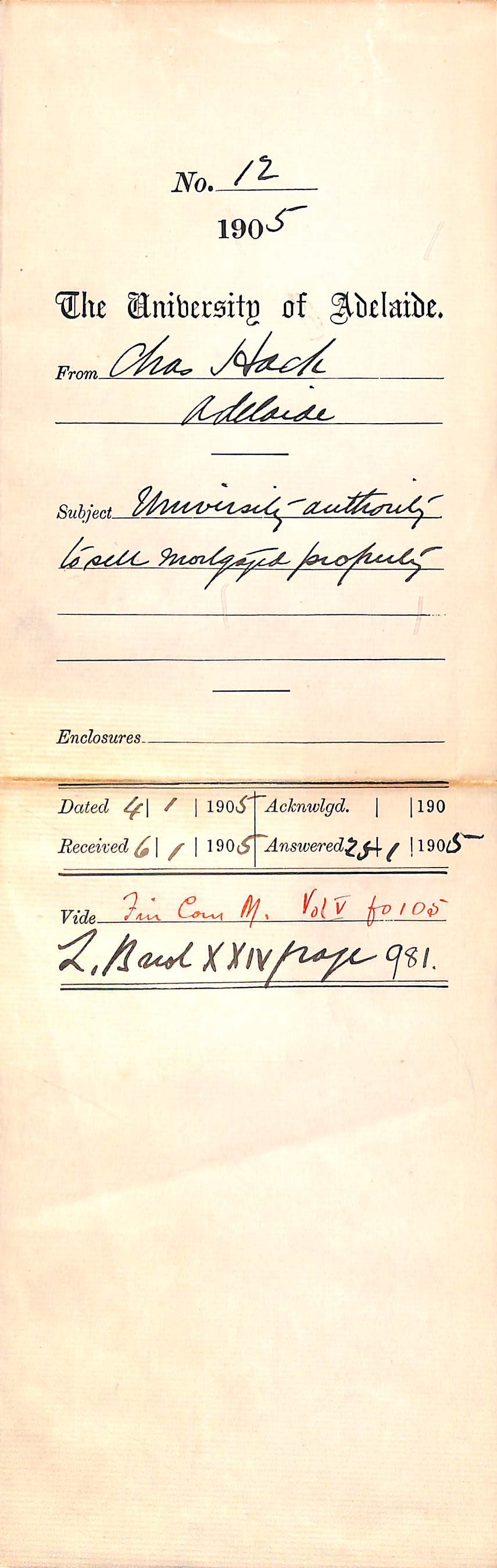 University authority to sell managed property