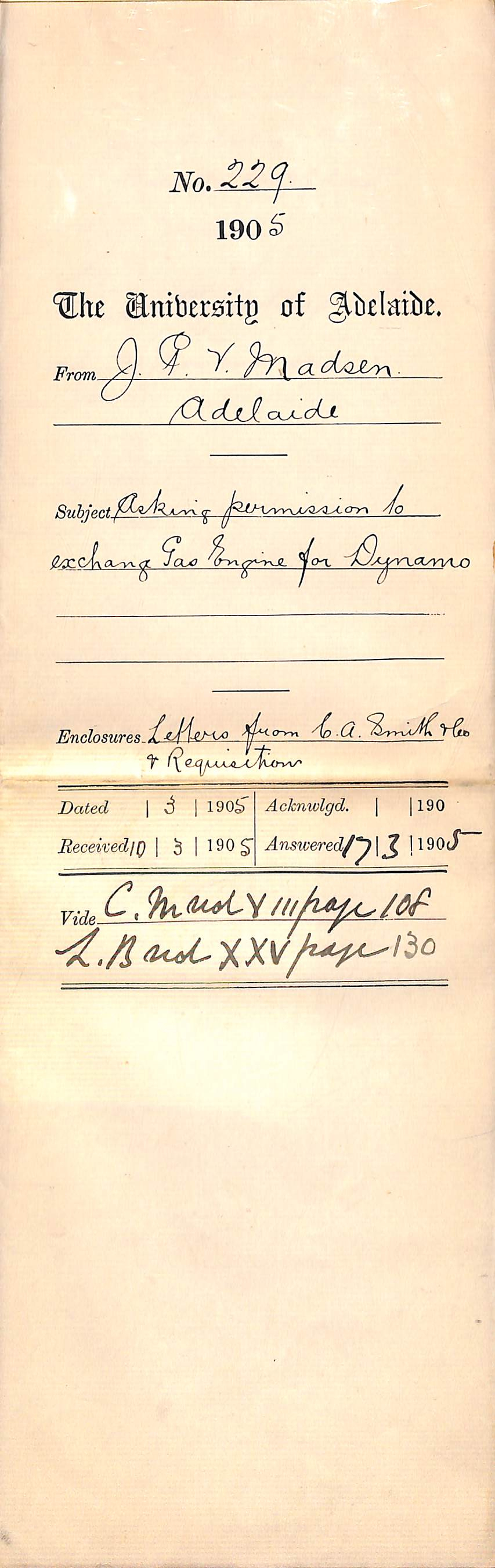 Asking permission to exchange Gas Engine for Dynamo