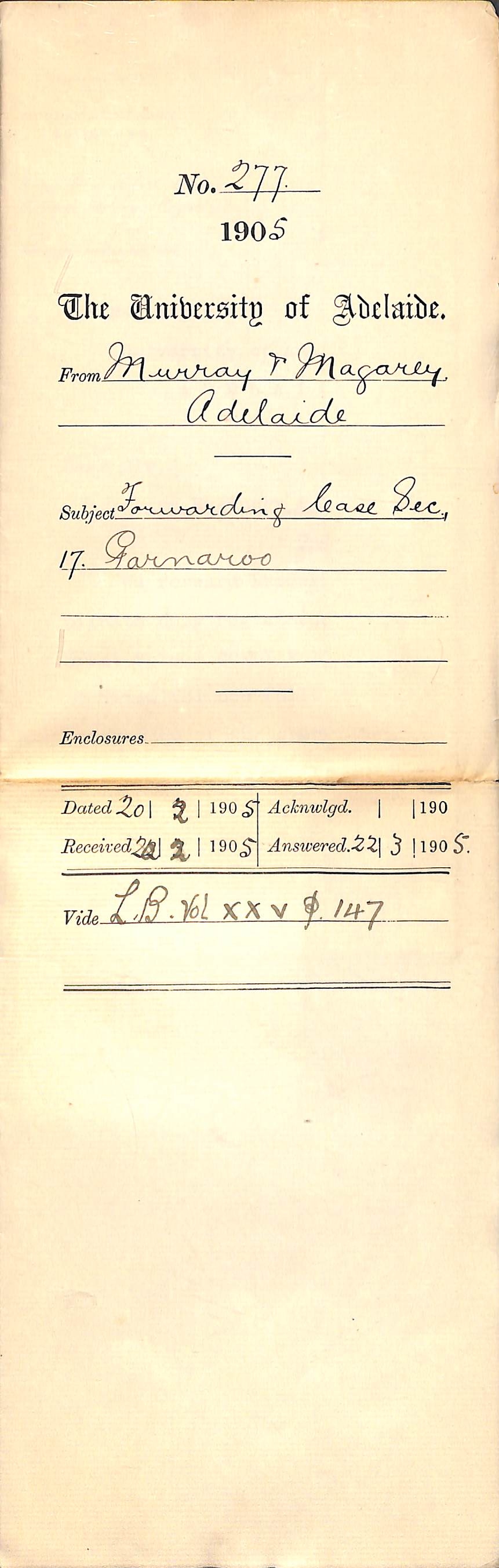 Forwarding Lease Section 17 Parnaroo