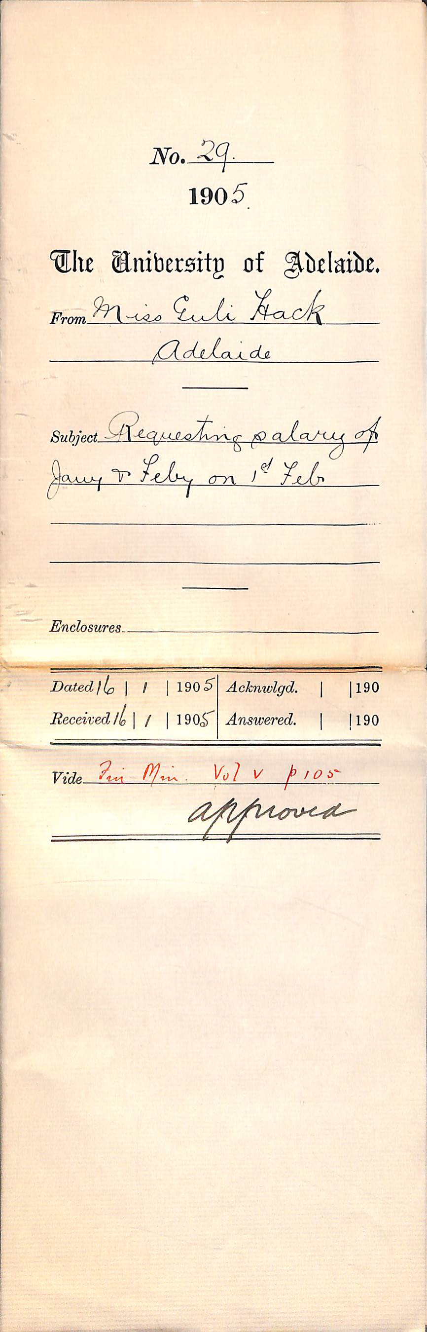 Requesting salary of January and February on 1st February