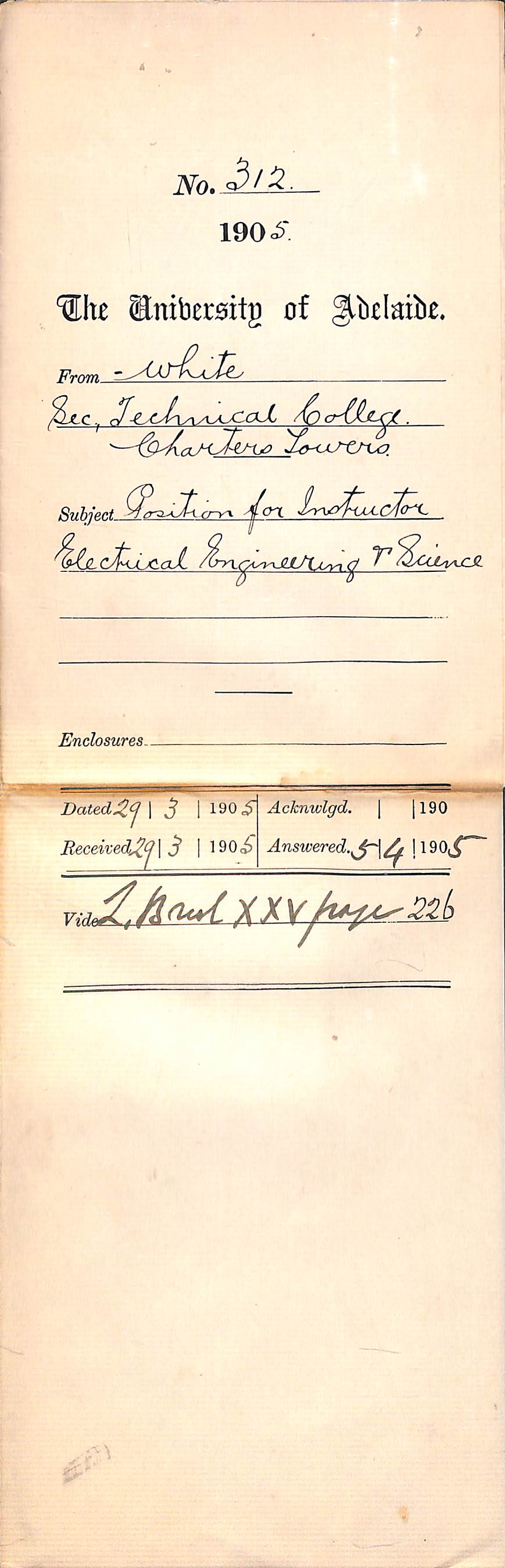 Position for Instructor Electrical Engineering and Science