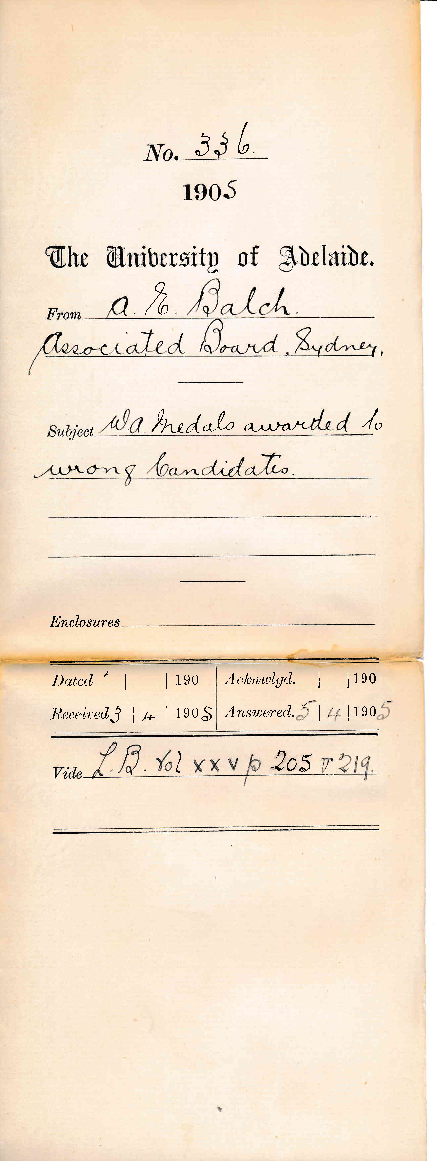 Western Australian Medals awarded to wrong Candidates