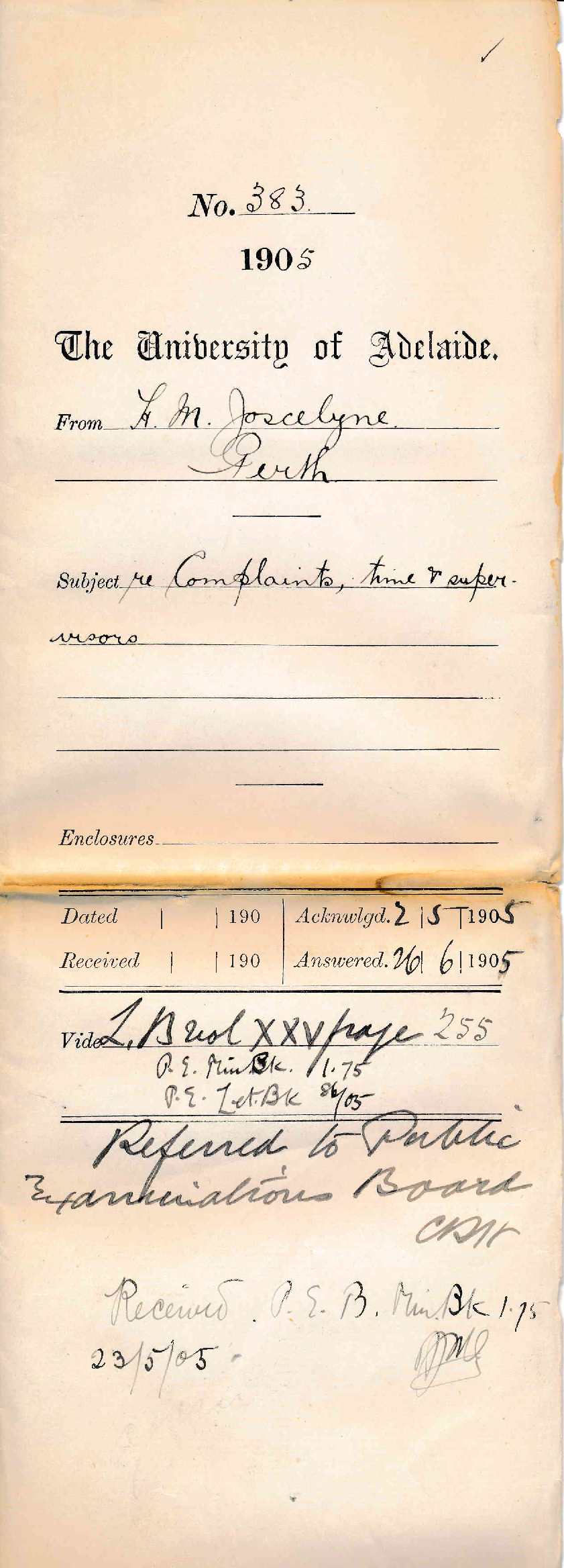 Complaints Time and Supervisors