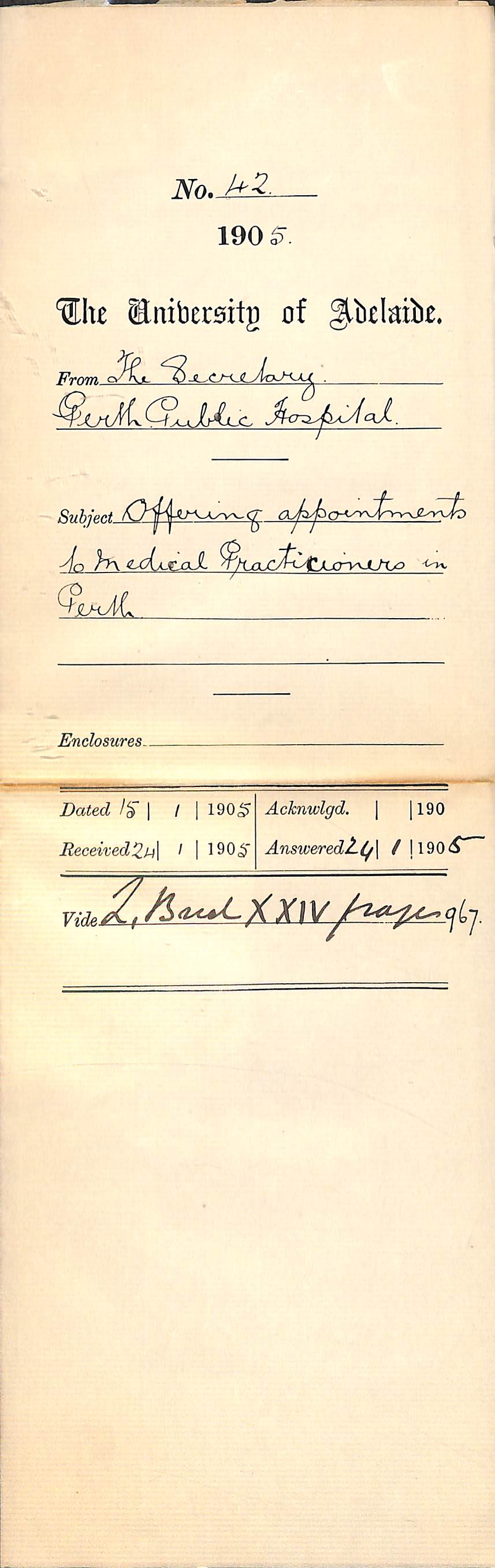 Offering appointments to Medical Practitioners in Perth