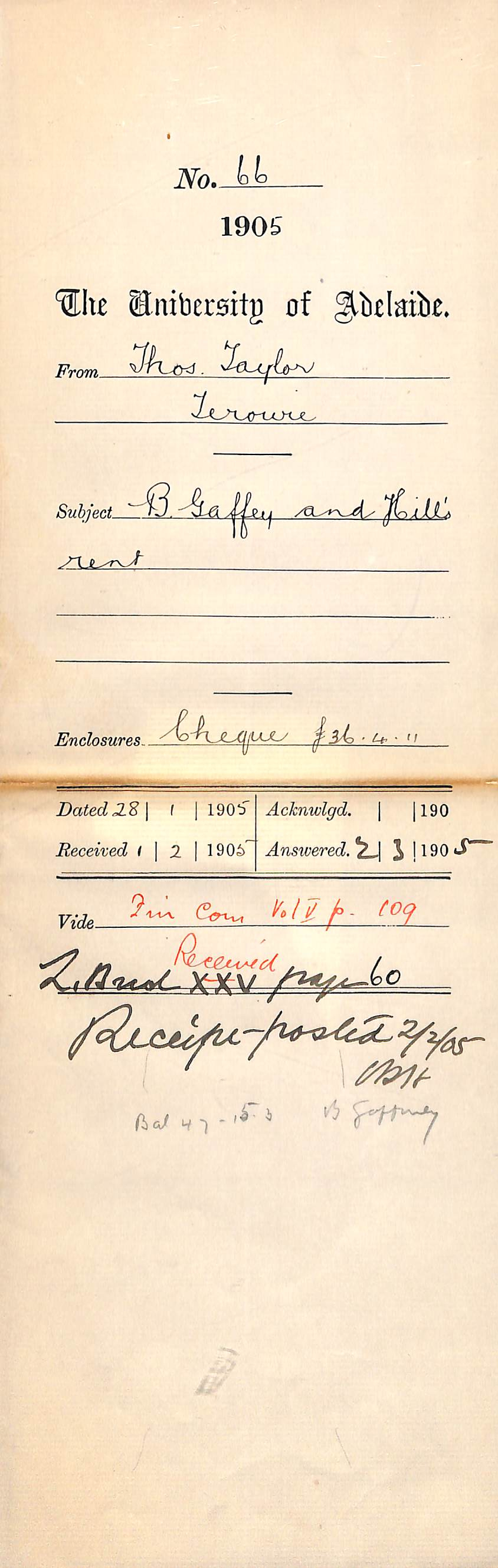 B Gaffney - Hill's rent