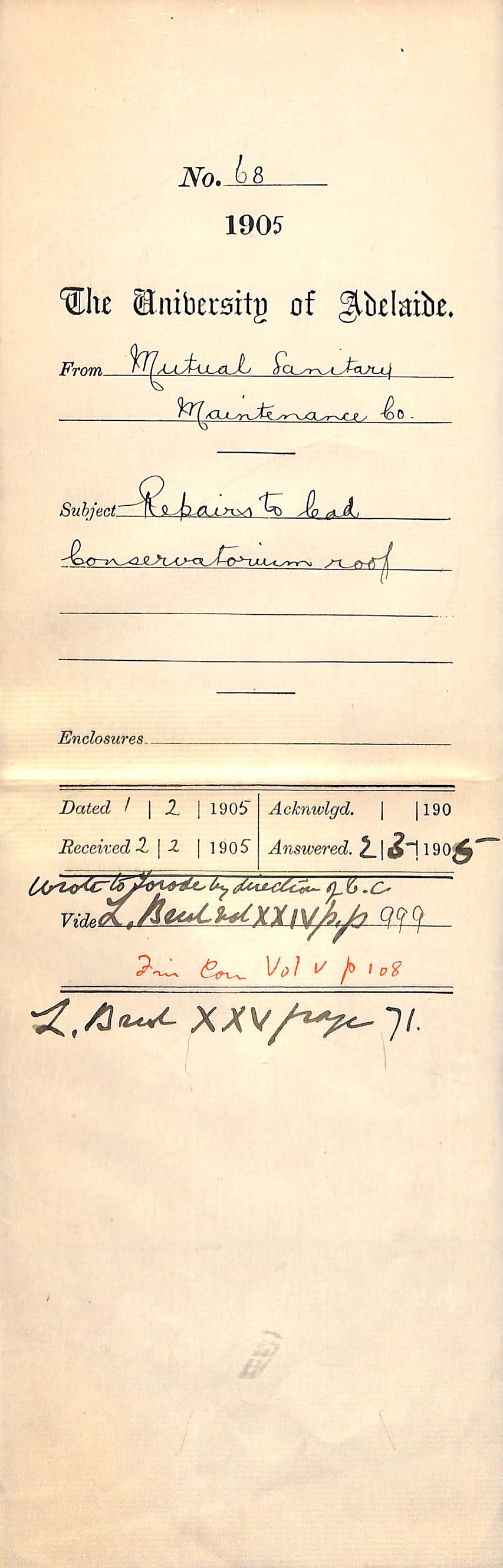 Repairs to lead Conservatorium roof