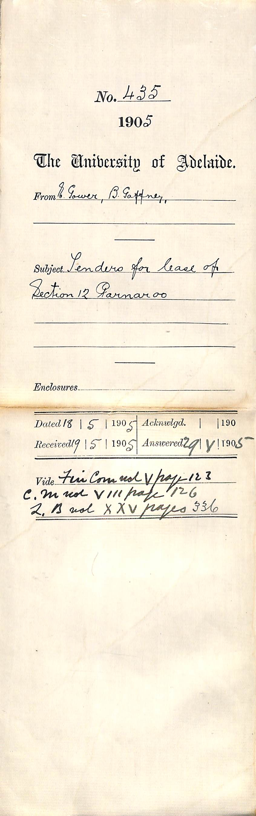 Tenders for Lease of Section 12 Parnaroo