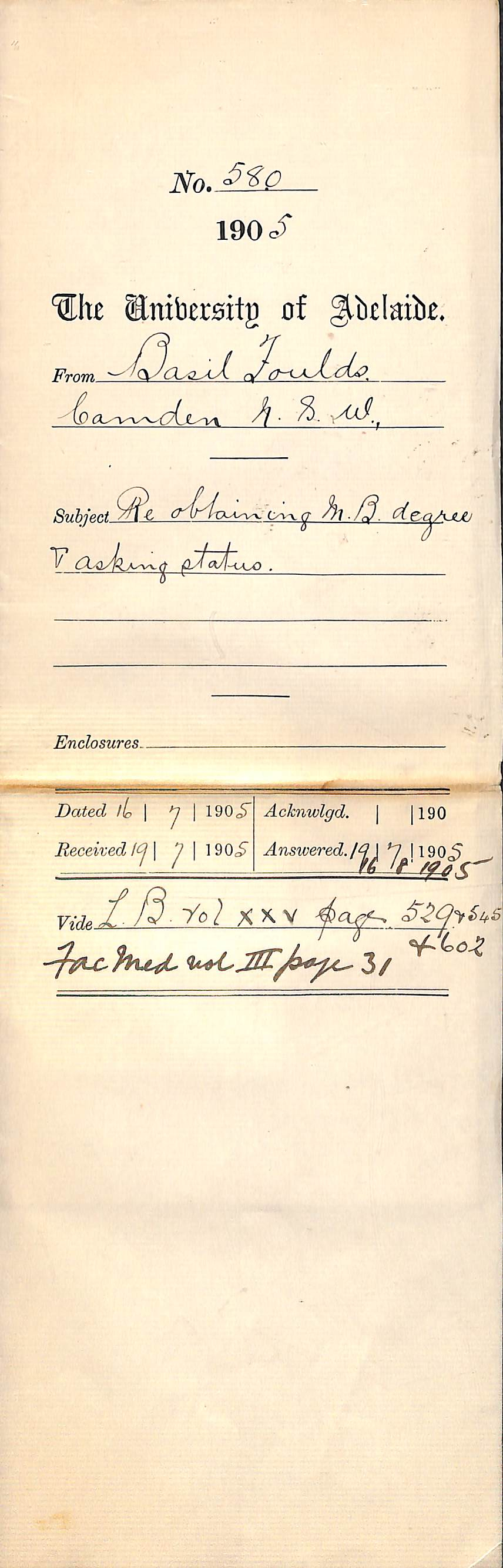 Obtaining MB Degree and asking status