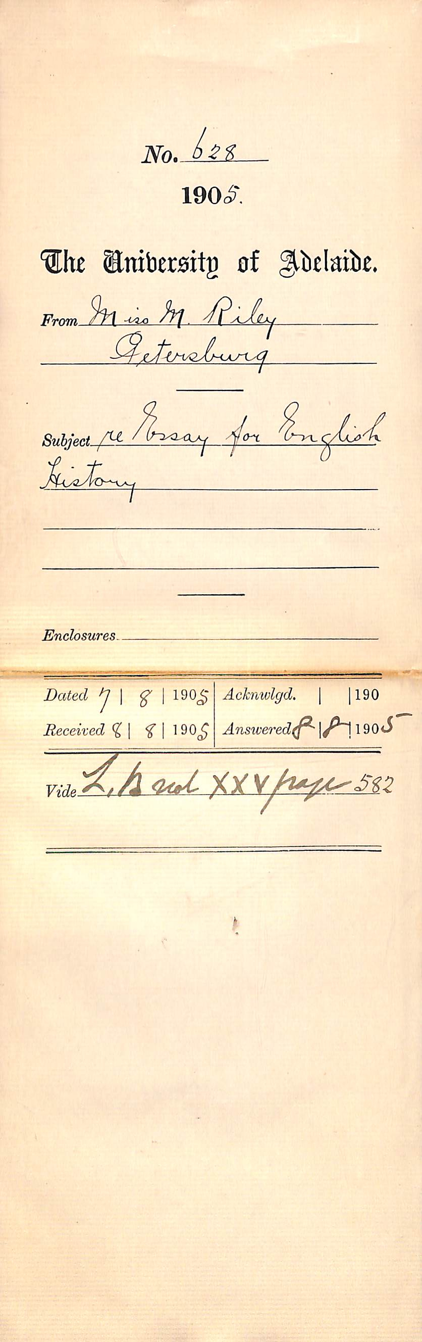 Essay for English History