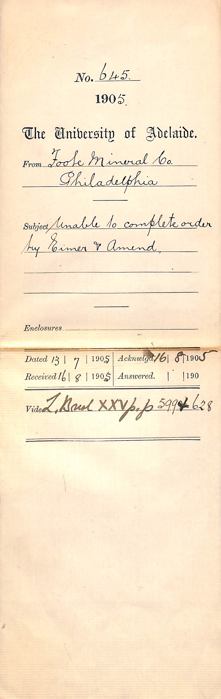 Unable to complete order try Eimer and Amend