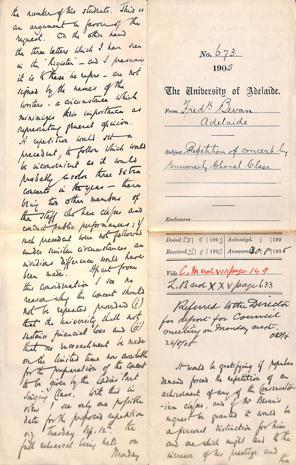 Repetition of Concert by University Choral Class