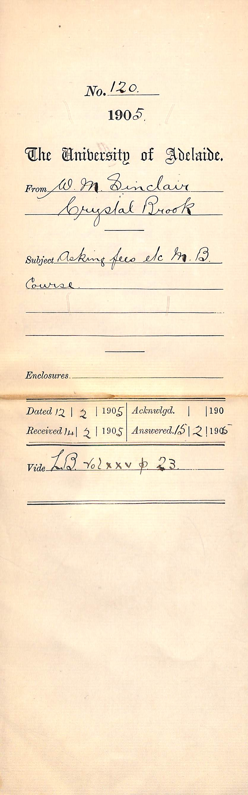 Asking fees etc - MB Course