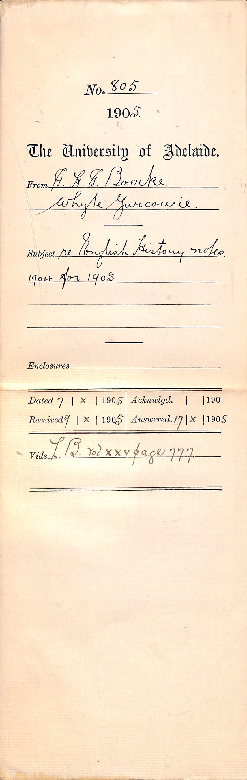 Regarding English History notes