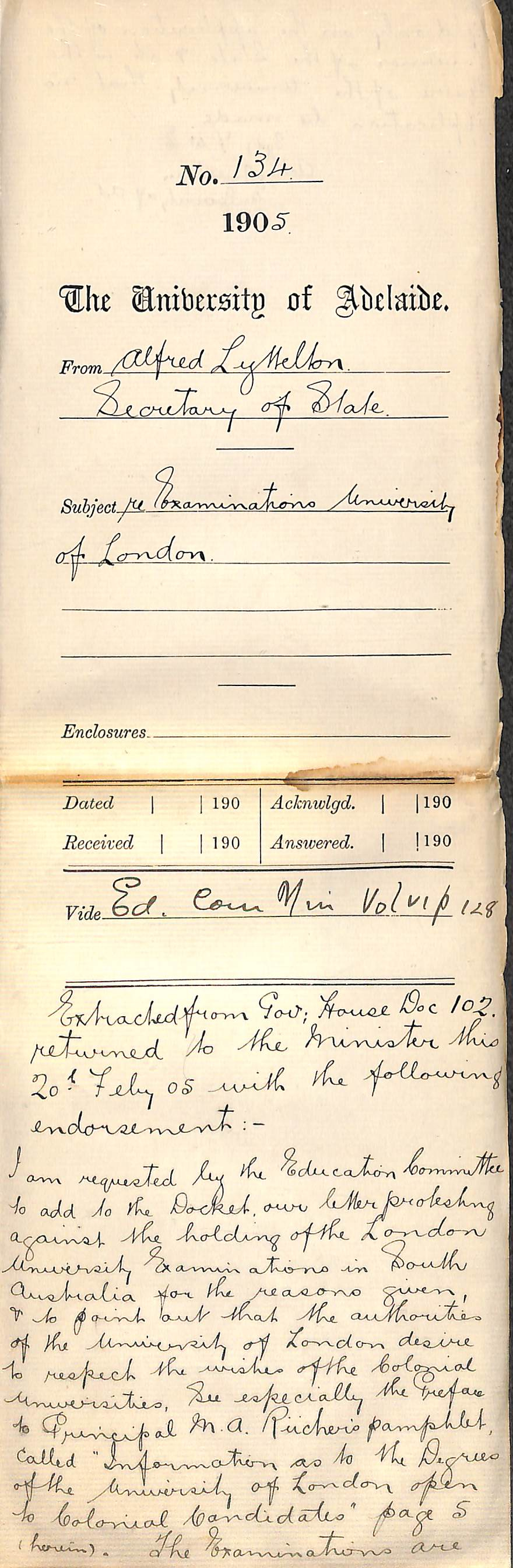 Examinations University of London