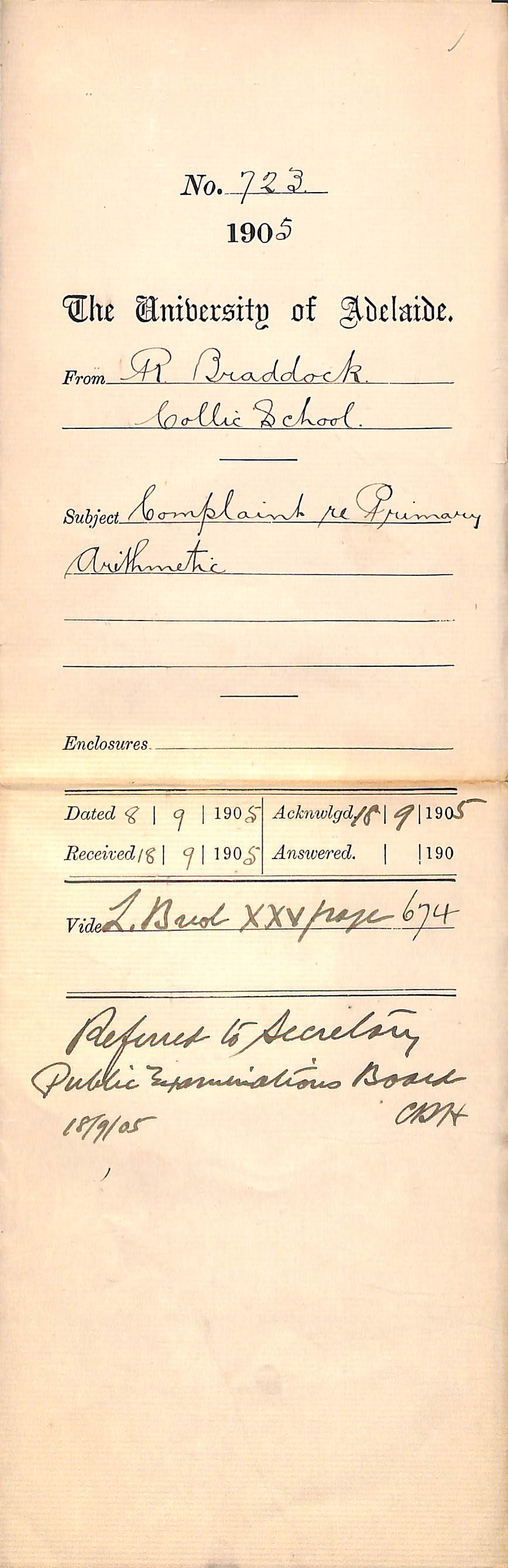 Complaint re Primary Arithmetic