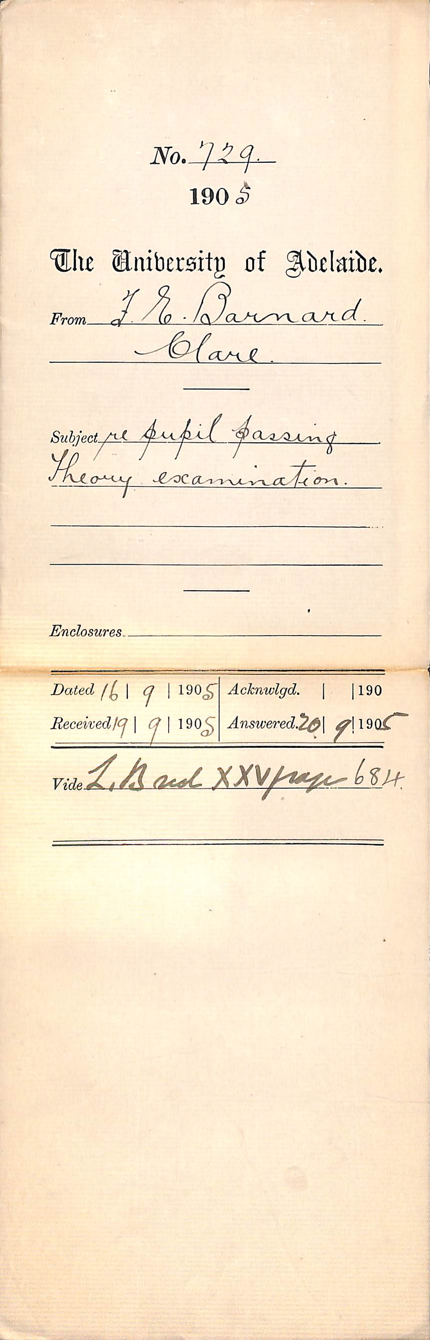 Pupil passing Theory Examination