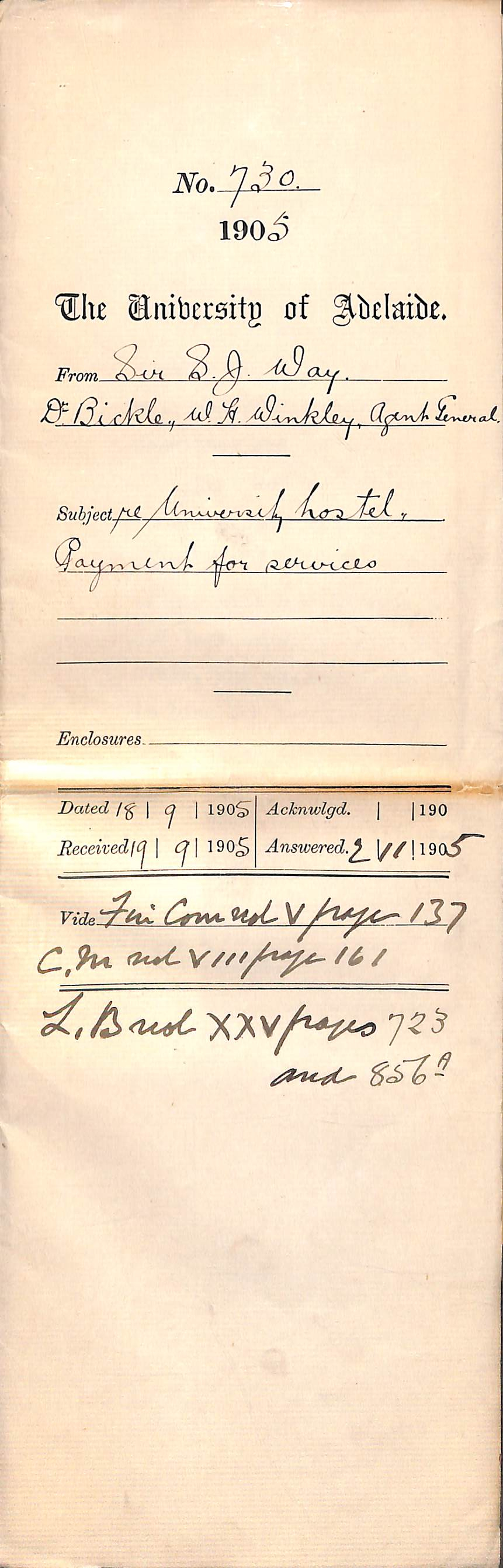 University Hostel Payment for services