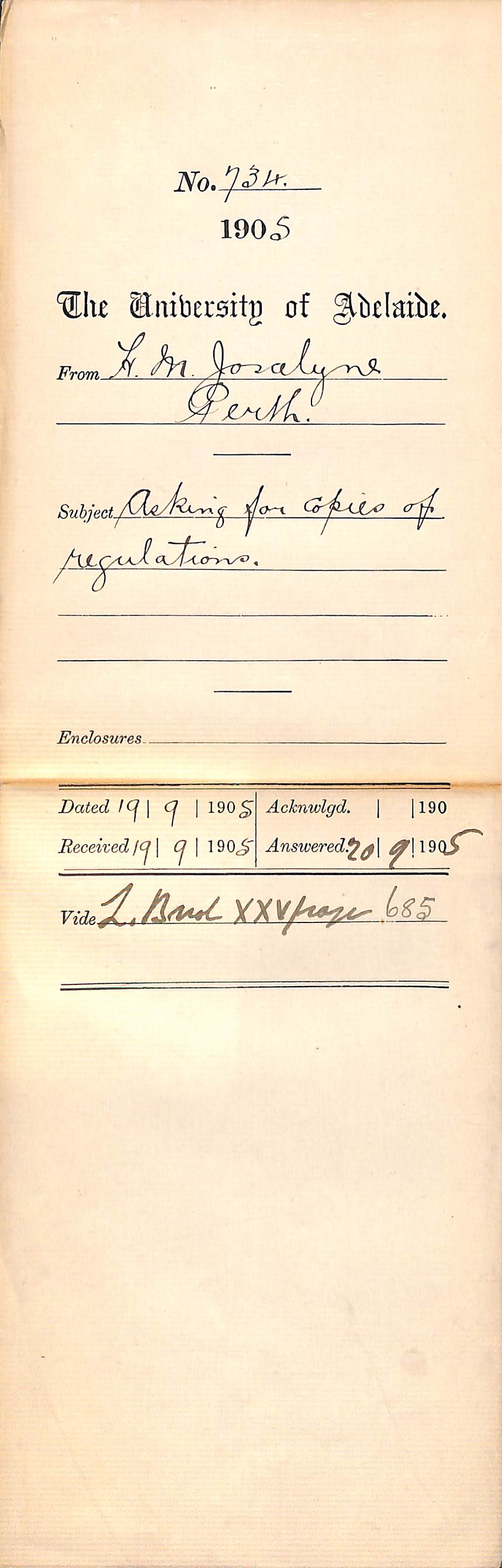 Asking for copies of Regulations