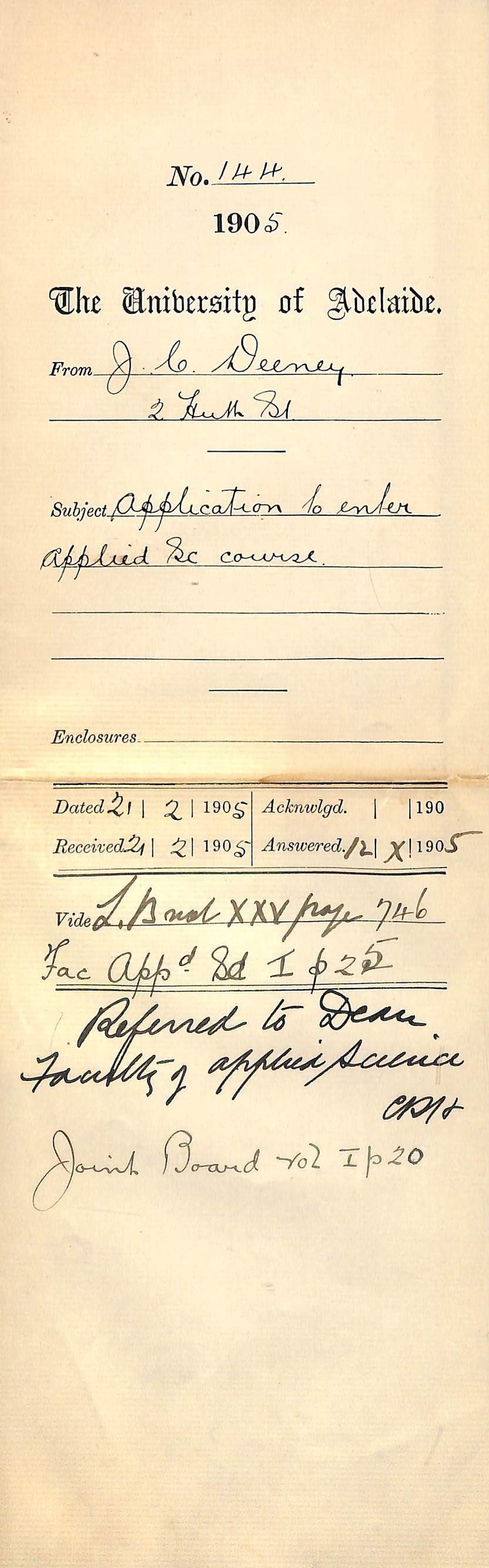 Application to enter Electrical Engineering