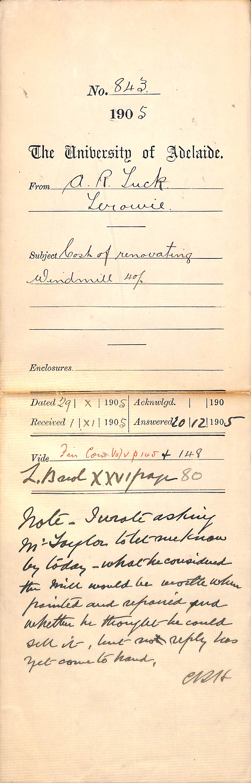 Cost of renovating windmill