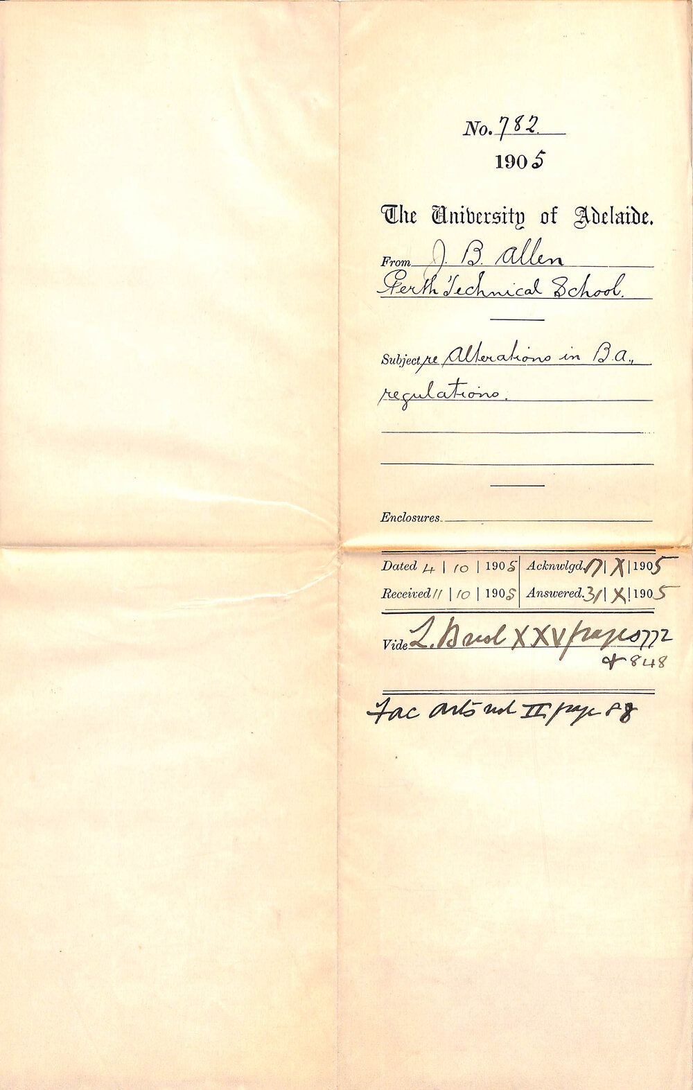 Alterations in BA Regulations