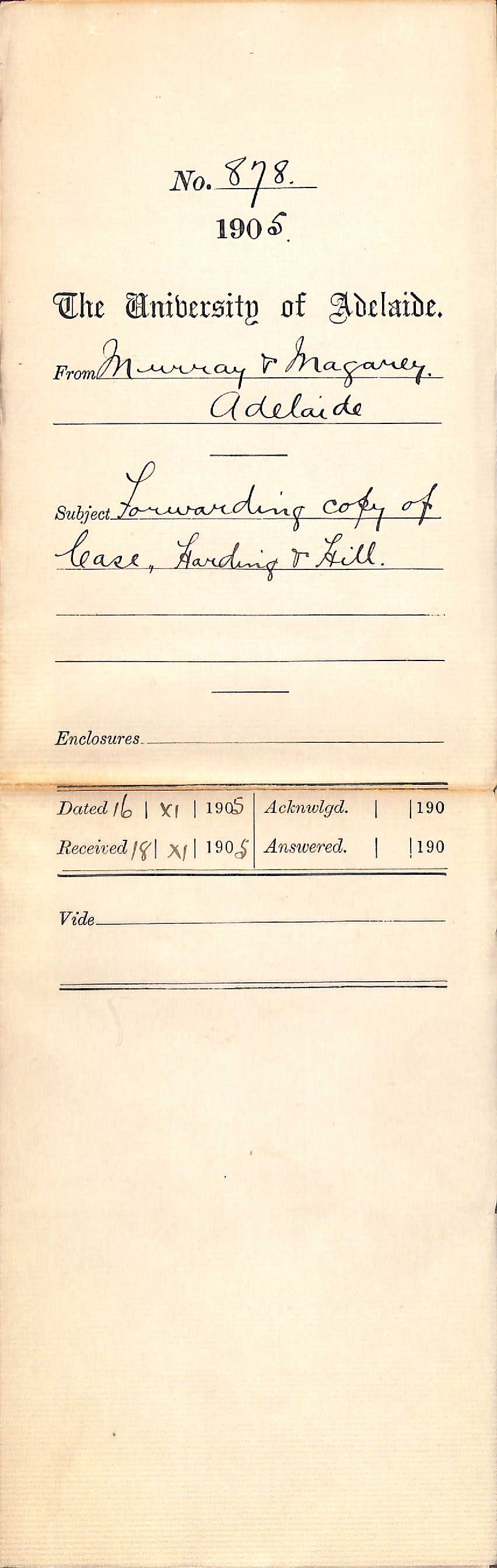 Forwarding copy of lease Harding and Hill