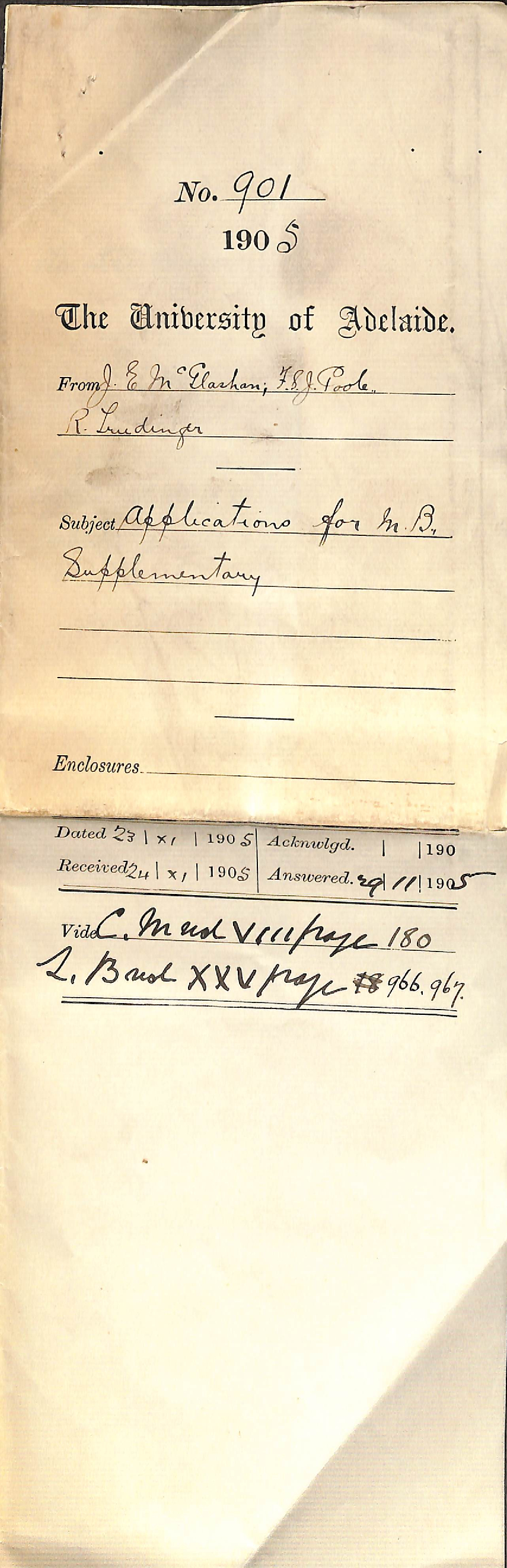 Applications for MB supplementary - Full Docket