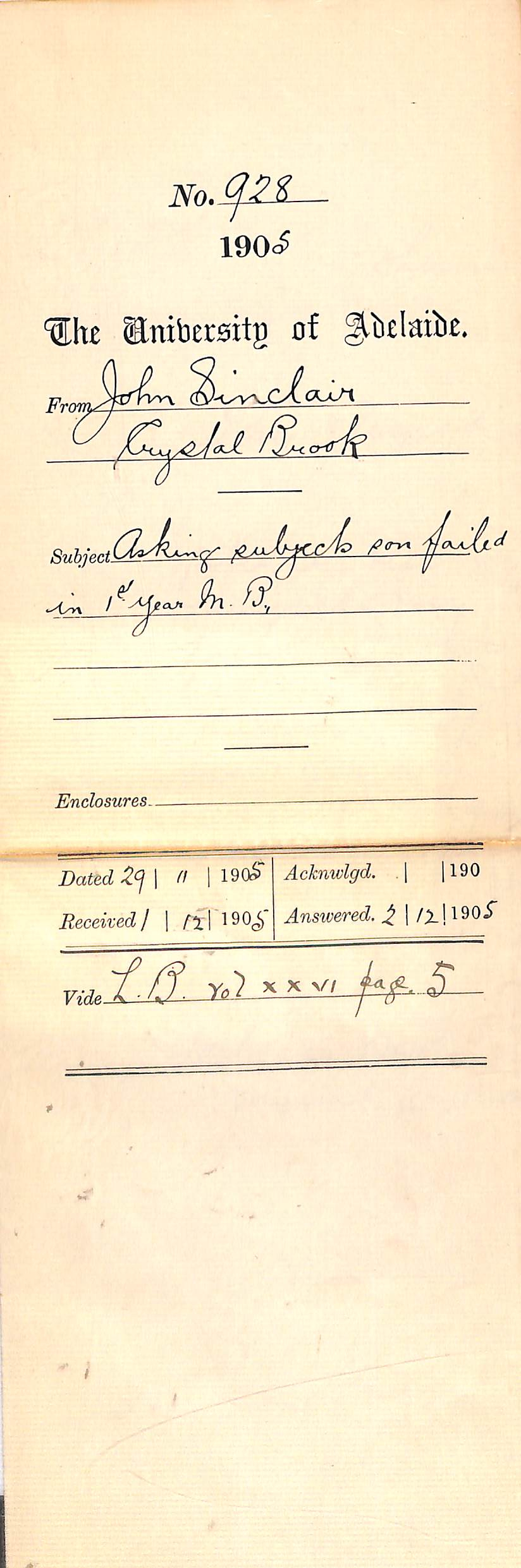 Asking subjects son failed in 1st year MB