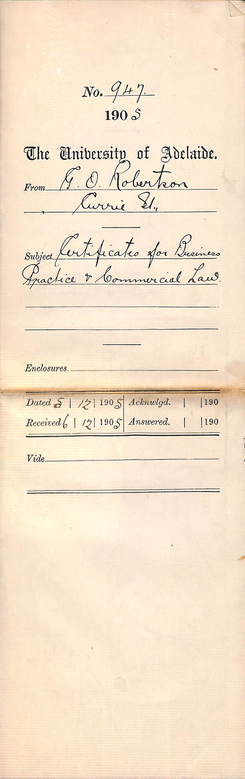 Certificates for Business Practice and Commercial Law