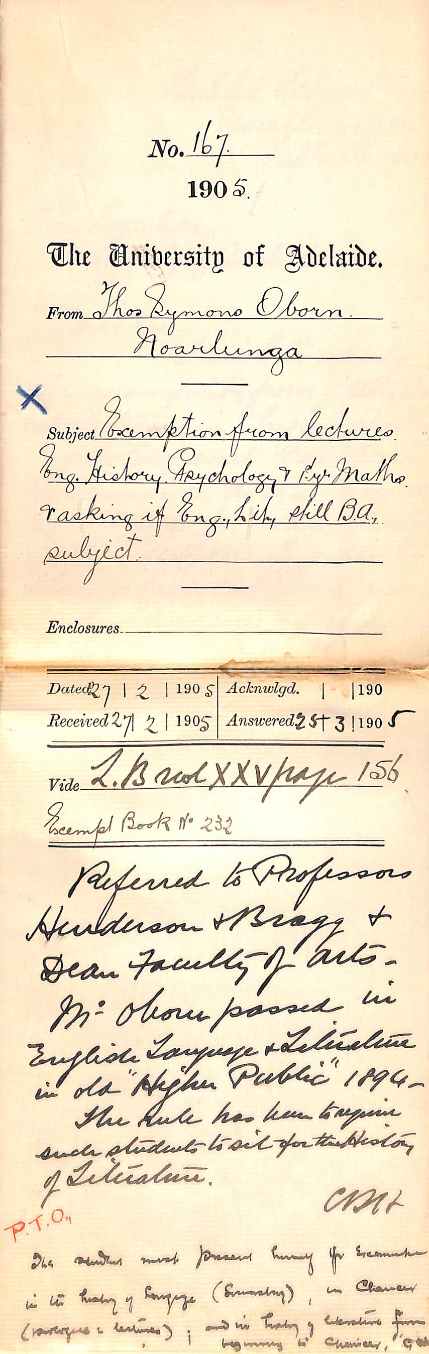 Exemption from lectures - Asking if English Language and Literature still 1 subject