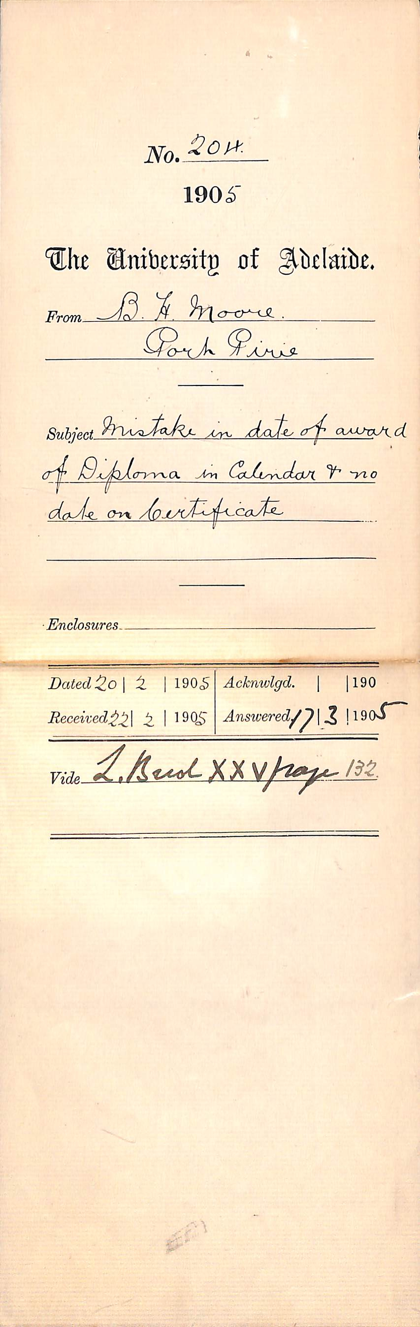 Mistake in date of award of Diploma in Calendar and no date on Certificate