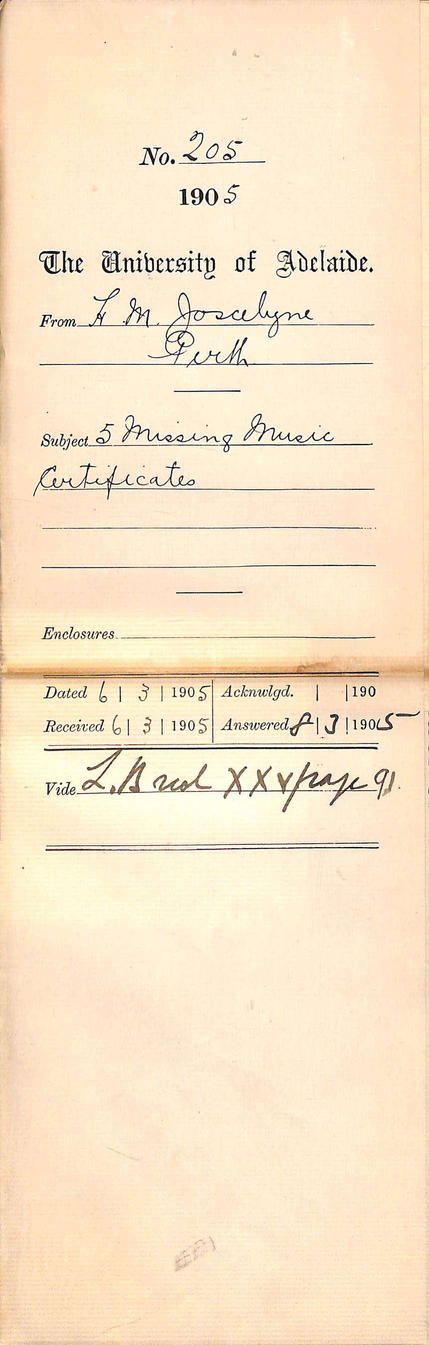 5 missing Music Certificates