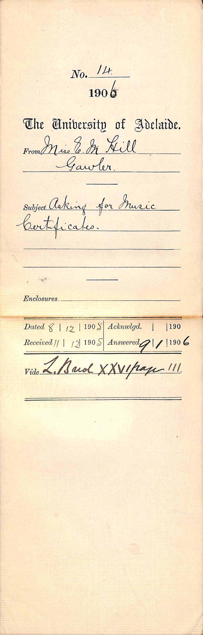 Requesting Music Certificates Miss Hill