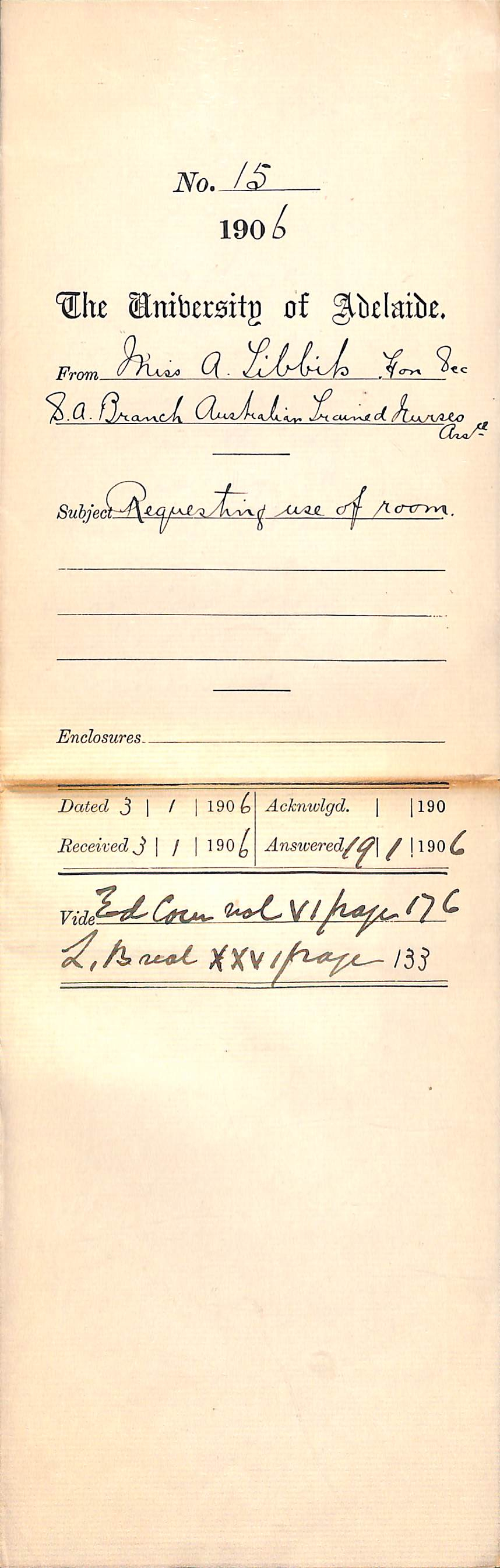 Requesting use of a room for lectures