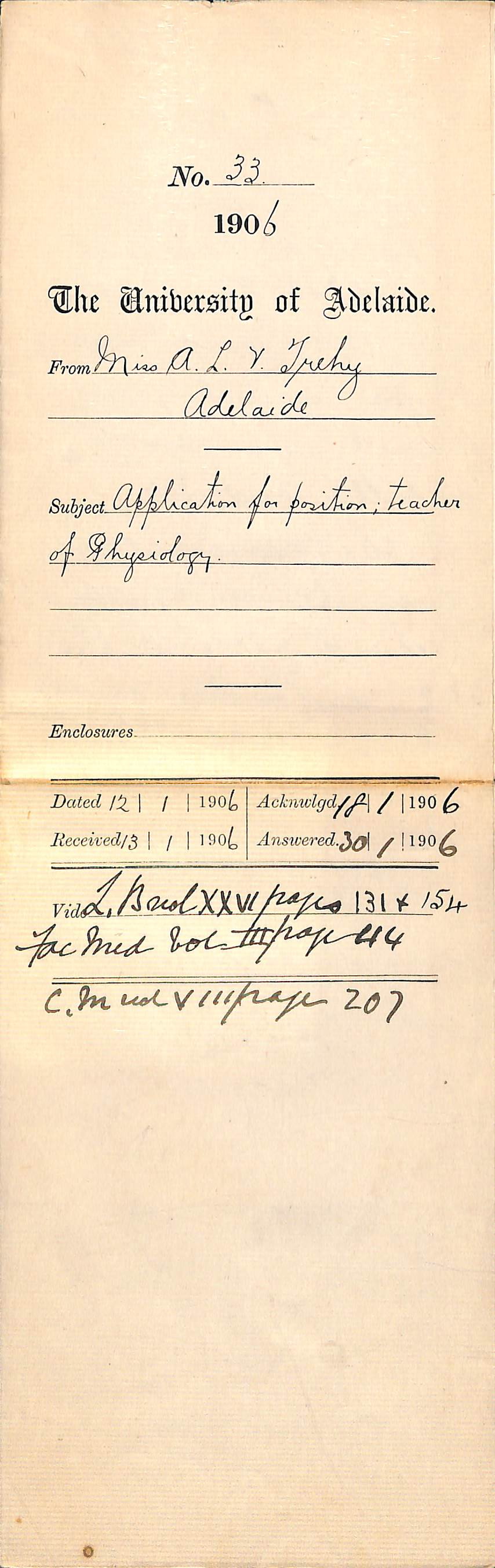 Applying for teacher of Physiology position