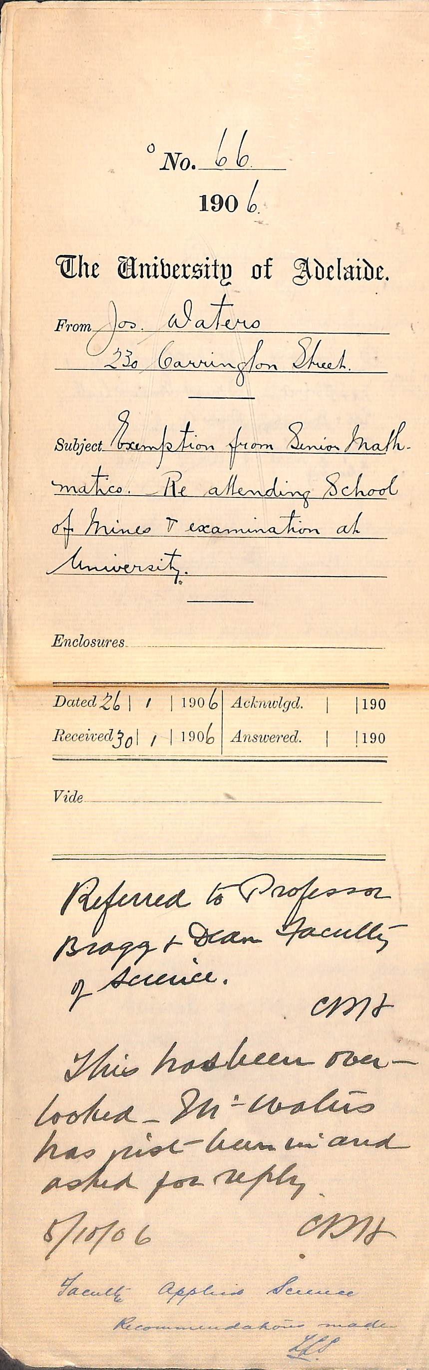 Asking permission to take lectures at School of Mines