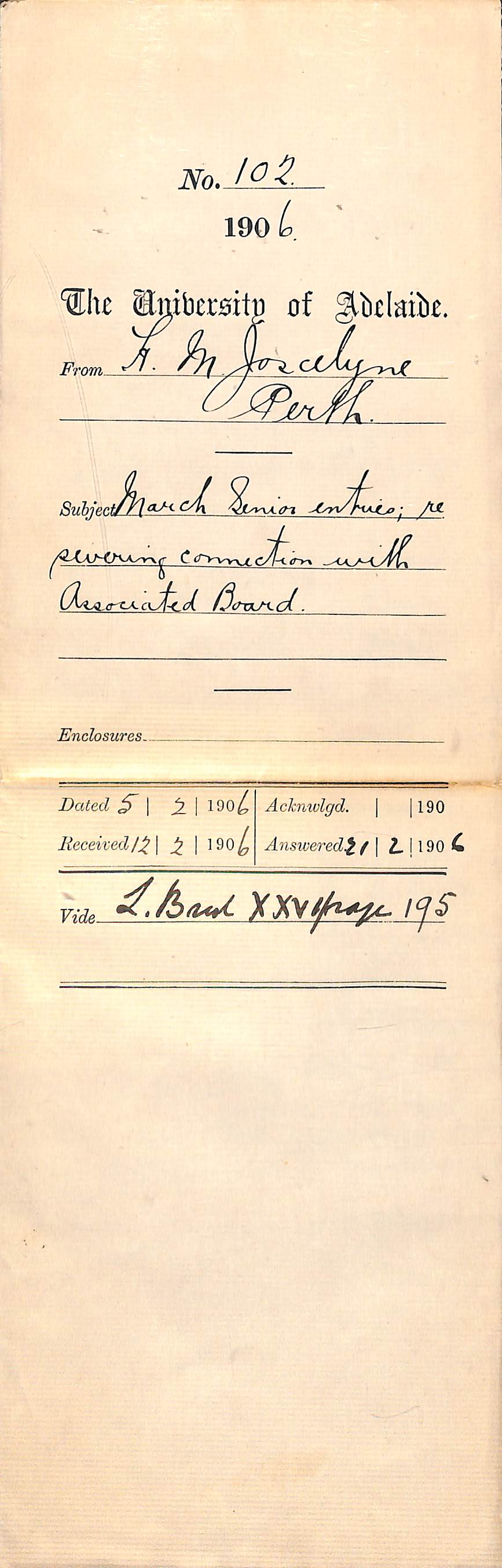 Entry fees for March Senior exam- enquiring about Music course - requesting PEB manuals and new Degree regulations