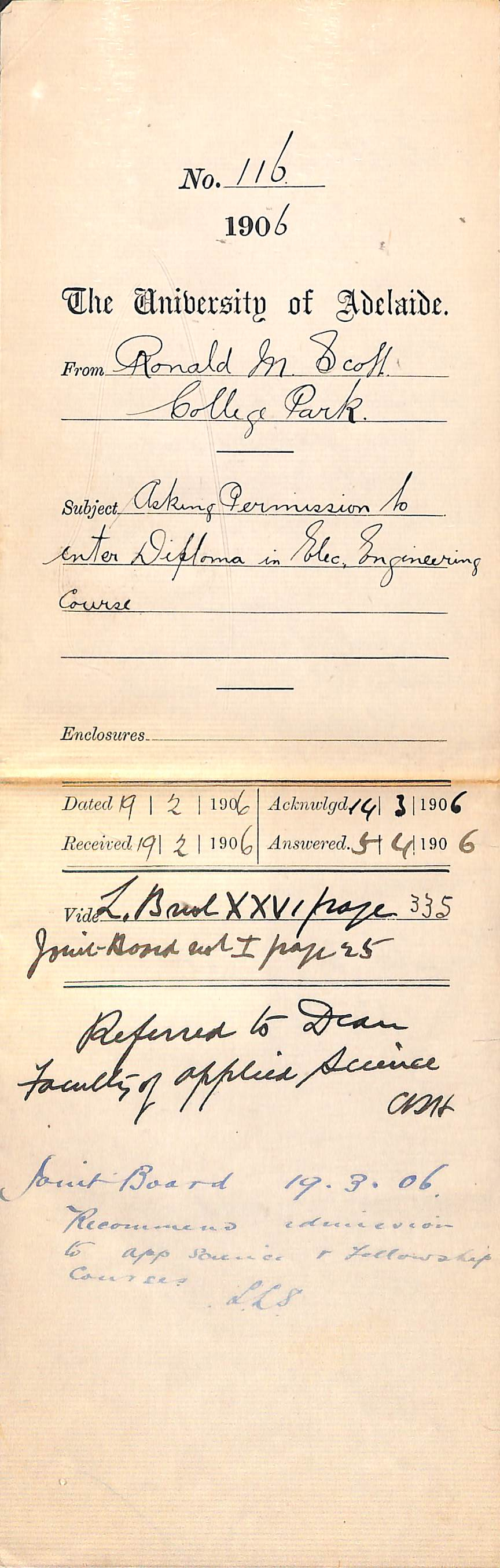 Applying to enter the Diploma and Applied Science course