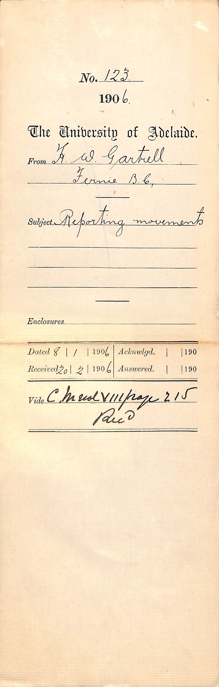 Informing about seeking work in United States of America and Canada