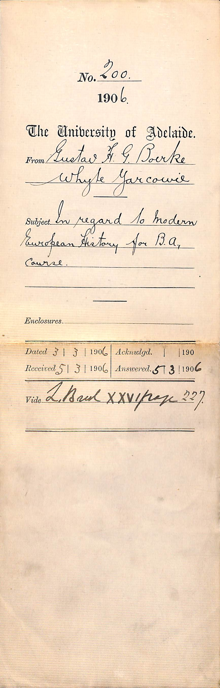 In regard to Modern European History for BA Course