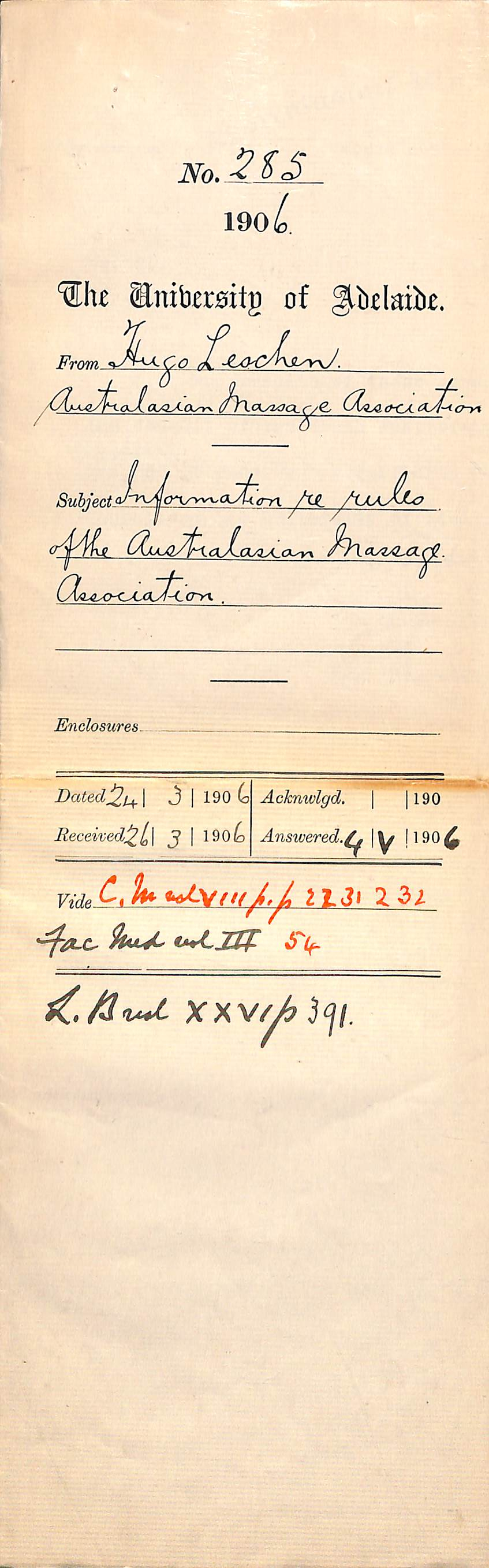 Information re Rules of the Australasian Massage Association