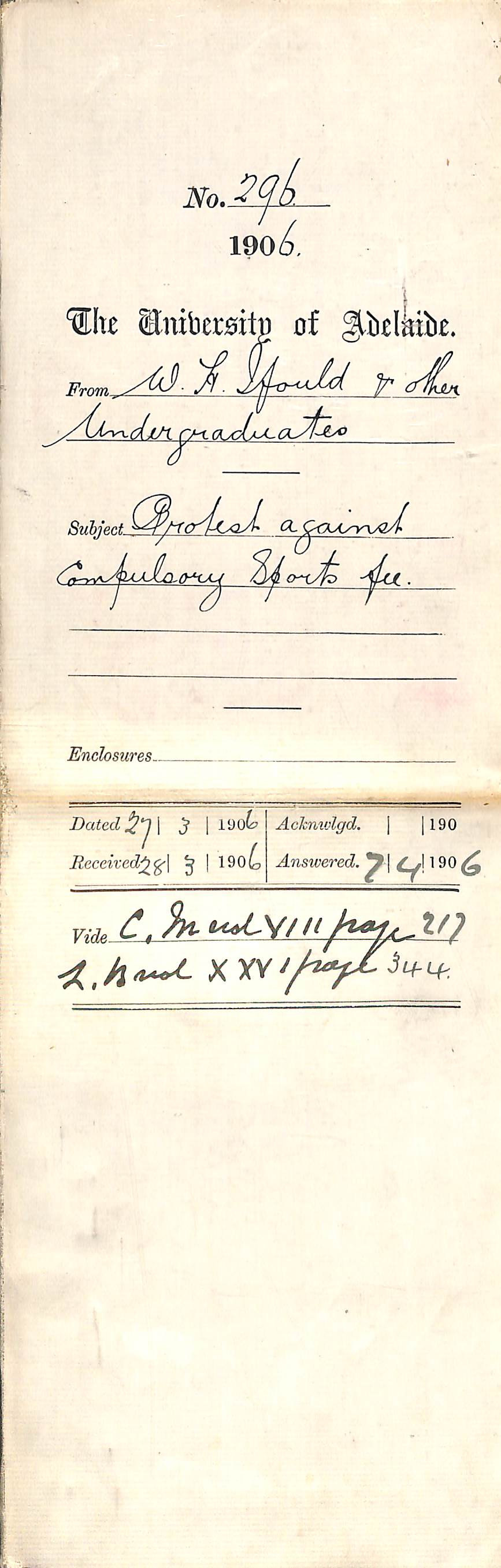 Protest against Compulsory Sports fee